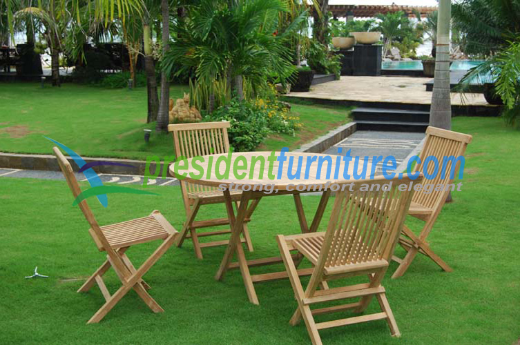 Teak garden furniture Folding chair 4 Seater best seller